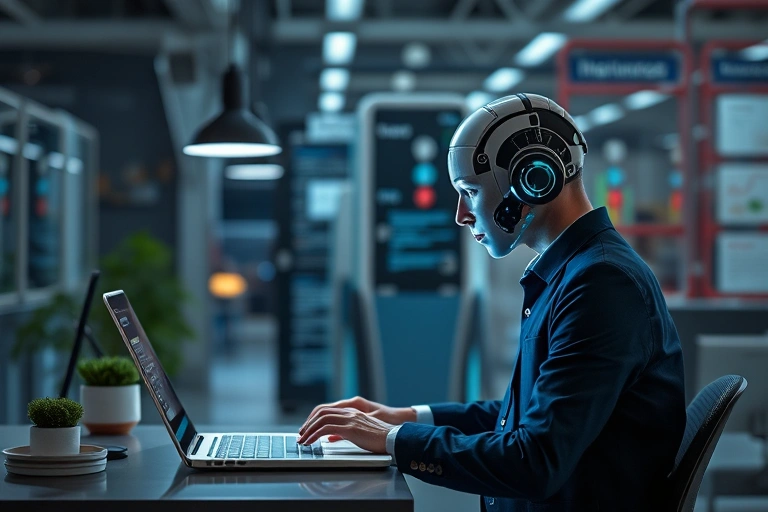 Conceitos visuais relacionados a Como a Inteligência Artificial Está Transformando Empresas em 2026
